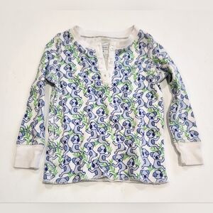 Roberta Roller Rabbit Pima Cotton Koala Print Henley Pajama Top Shirt 12-18 Mo